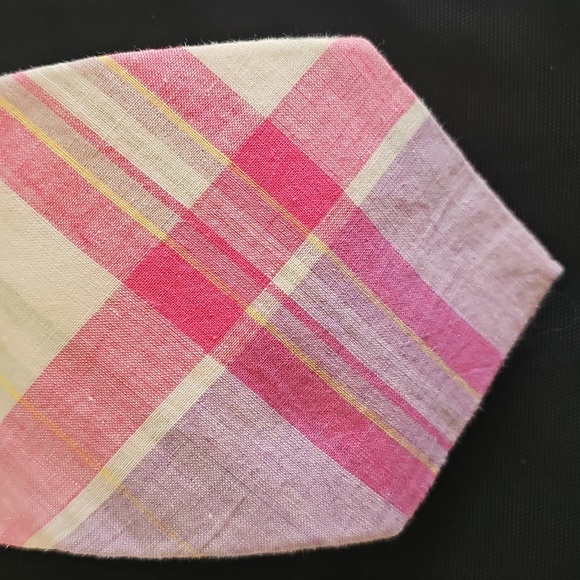 VTG Cotton Madras Plaid Tie Lord & Taylor Label 3.25" x 56" Multicolor Woven - Picture 7 of 7